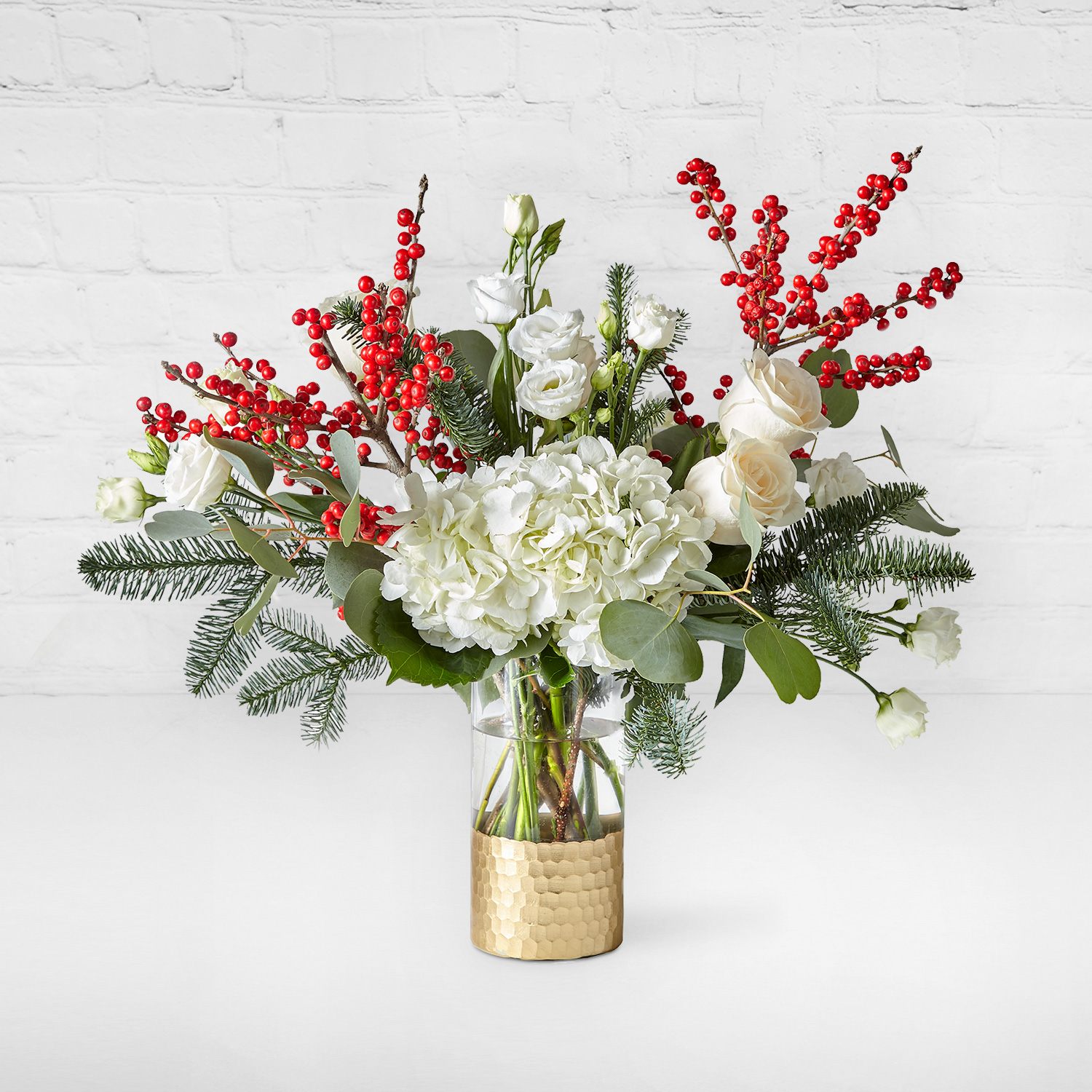 KIMBER, Winter White Fresh Flower Arrangement