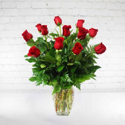 Classic Dozen Roses - Valentine's Day Bouquet